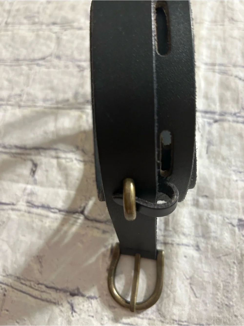 INDIA MADE BLACK LEATHER WITH ANTIQUE HARDWARE AND CUTOUTS SIZE 3XL
